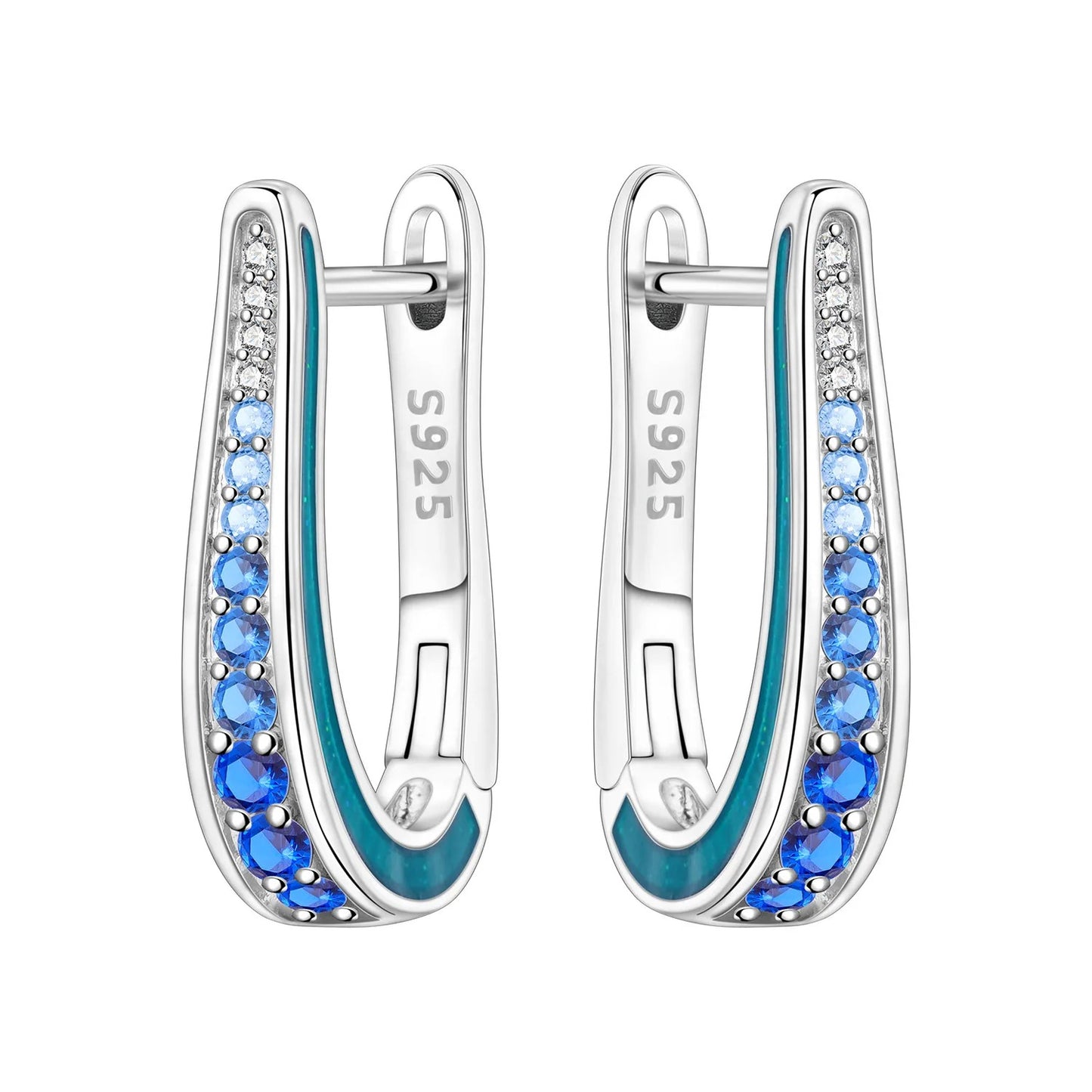 Simple Blue Gradient Earrings