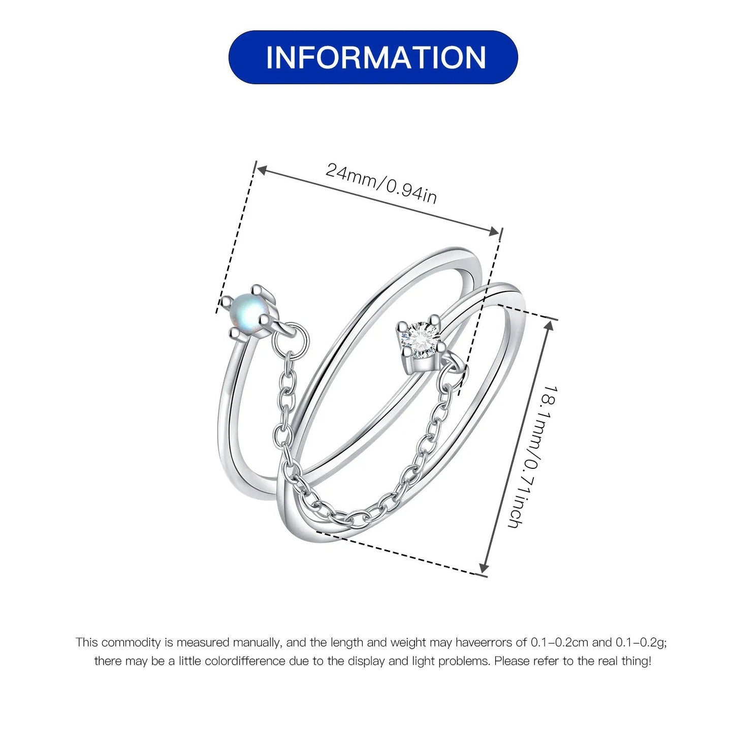 Simple Chain Tassel Opening Ring